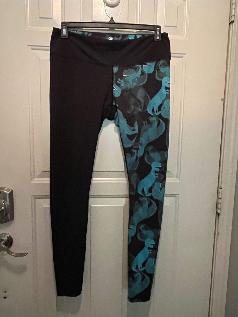 Feed Me Fight Me Black and Super Fun Dinosaur Print Leggings